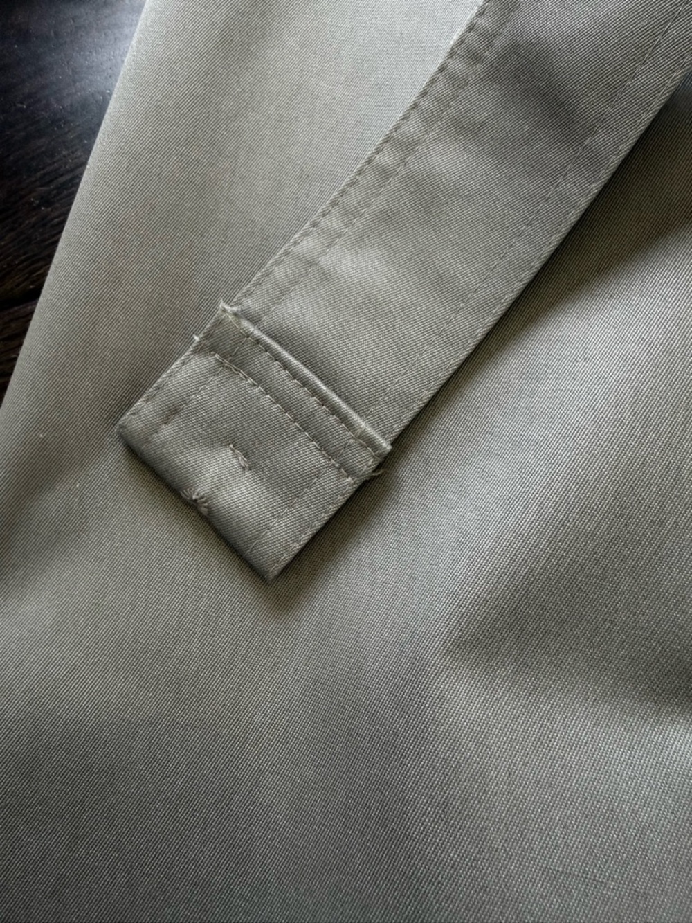 Eaton Vintage Grey Trench Coat - Classic Double-Breasted with Plaid Lining - Picture 9 of 11